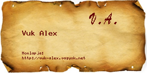 Vuk Alex névjegykártya